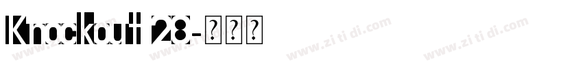 Knockout 28字体转换